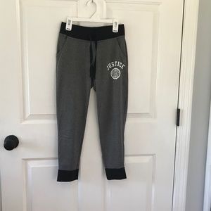 Justice super soft gray Sweatpants Girls Size 10 (Big Kids)